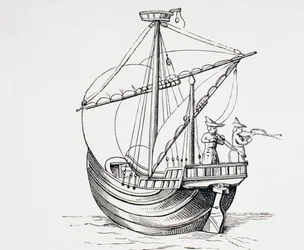 Segelschiff aus dem 15. Jahrhundert, ca. 1880